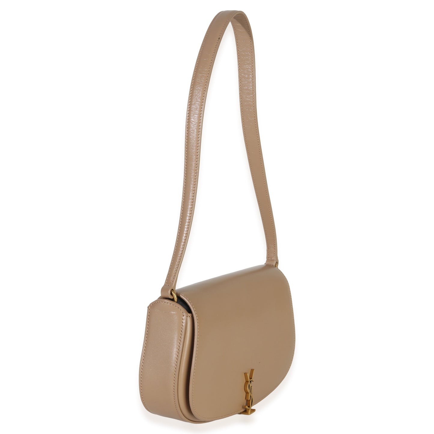 Saint Laurent Beige Box Calfskin Mini Voltaire Shoulder Bag