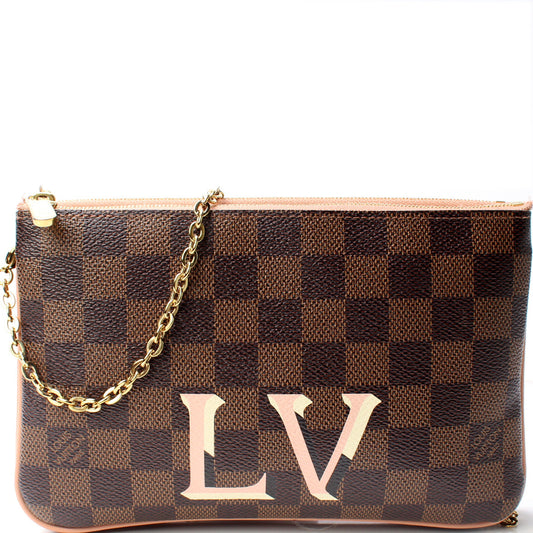Louis Vuitton Double Zip Pochette Damier Ebene