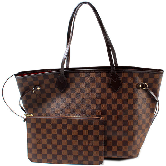 Louis Vuitton Neverfull MM W/ Wallet Damier Ebene