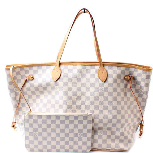 Louis Vuitton Neverfull W/Wallet GM Damier Azur