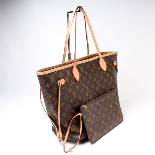 Louis Vuitton Neverfull MM W/ Wallet Monogram
