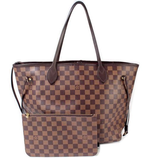 Louis Vuitton Neverfull MM With Wallet Damier Ebene