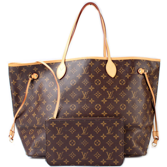 Louis Vuitton Neverfull MM W/Wallet Monogram