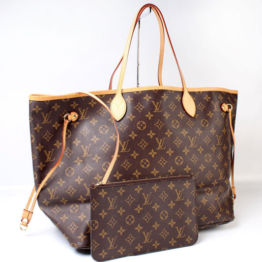 Louis Vuitton Neverfull MM W/Wallet Monogram