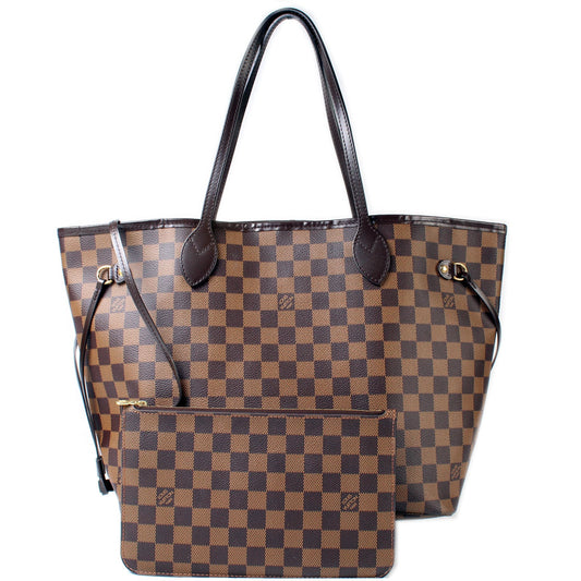 Louis Vuitton Neverfull MM W/Wallet Damier Ebene