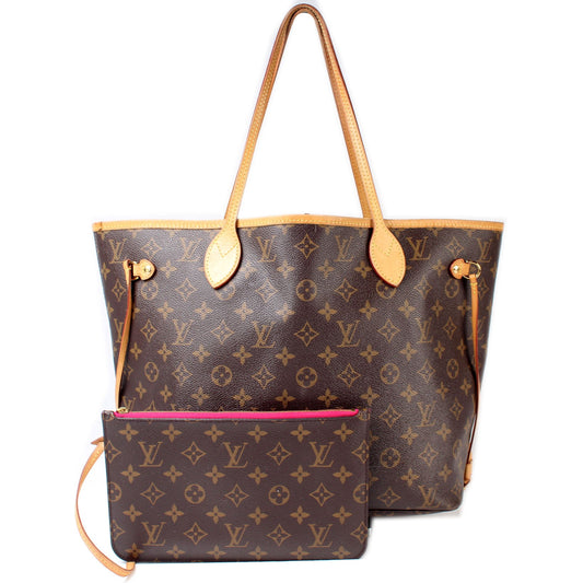 Louis Vuitton Neverfull MM W/Wallet Monogram