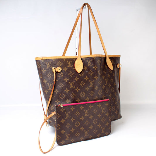 Louis Vuitton Neverfull MM W/Wallet Monogram
