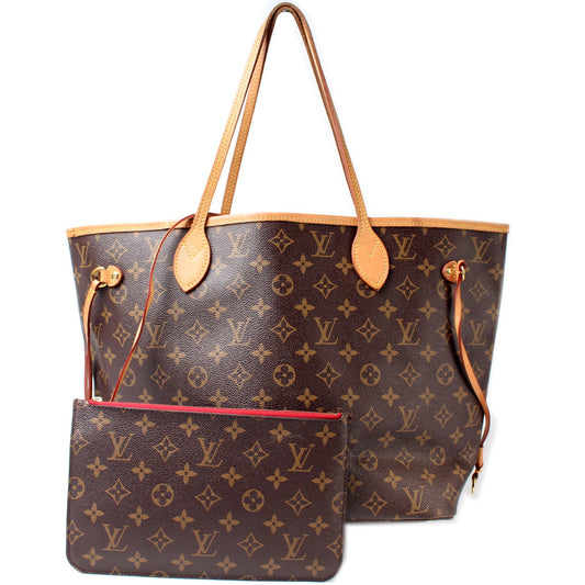 Louis Vuitton Neverfull MM W/Wallet Monogram