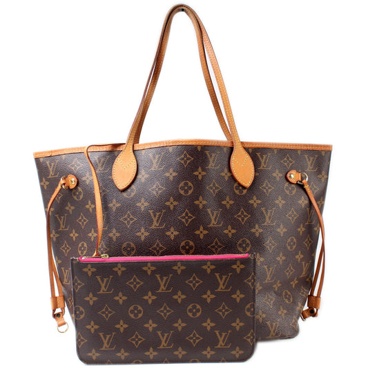 Louis Vuitton Neverfull MM W/Wallet Monogram