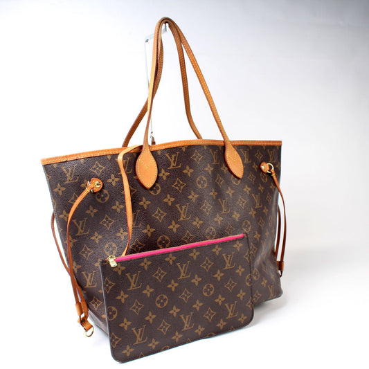 Louis Vuitton Neverfull MM W/Wallet Monogram