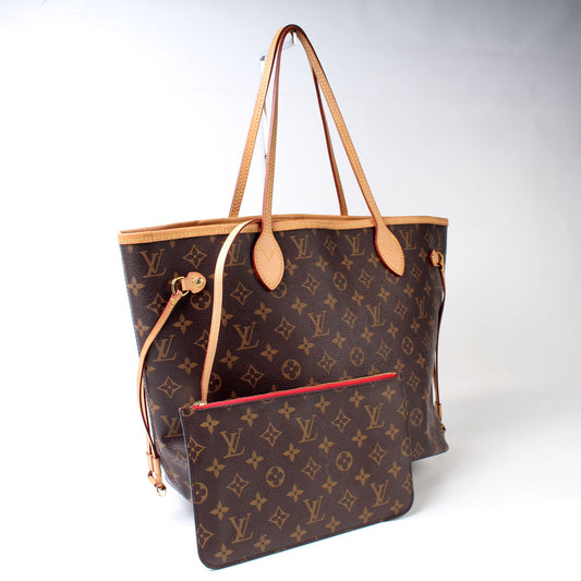 Louis Vuitton Neverfull MM W/Wallet Monogram