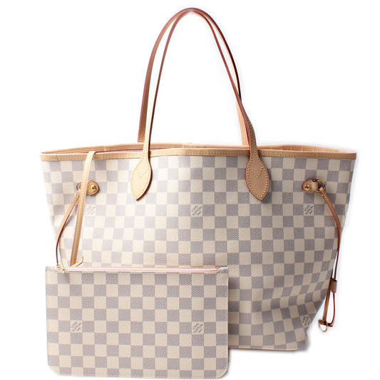 Louis Vuitton Neverfull MM W/ Wallet Damier Azur