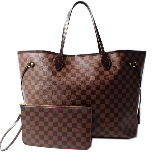 Louis Vuitton Neverfull GM W/Wallet Damier Ebene