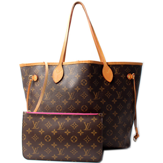 Louis Vuitton Neverfull MM W/Wallet Monogram
