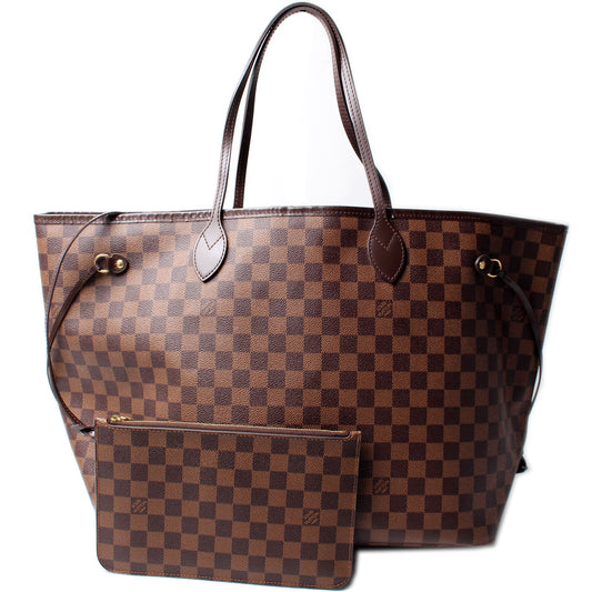 Louis Vuitton Neverfull GM W/ Wallet Damier Ebene
