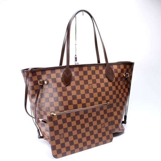 Louis Vuitton Neverfull MM W/ Wallet Damier Ebene