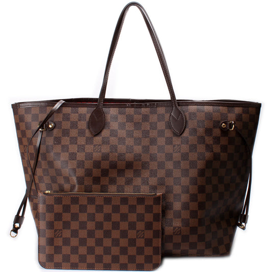 Louis Vuitton Neverfull GM W/ Wallet Damier Ebene