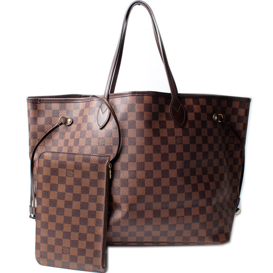Louis Vuitton Neverfull GM W/ Wallet Damier Ebene