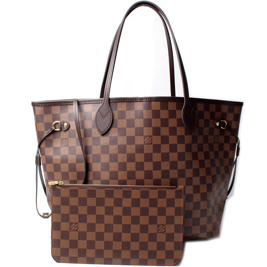 Louis Vuitton Neverfull MM W/ Wallet Damier Ebene