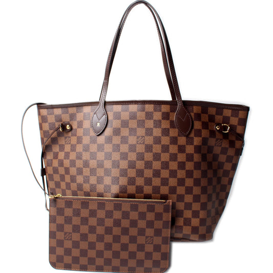 Louis Vuitton Neverfull MM W/ Wallet Damier Ebene