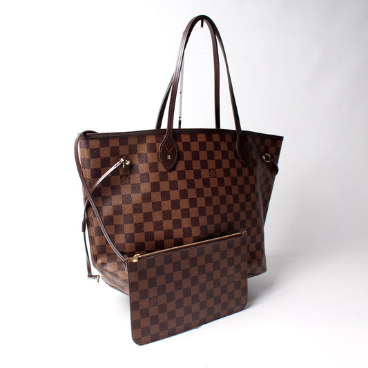 Louis Vuitton Neverfull MM W/ Wallet Damier Ebene