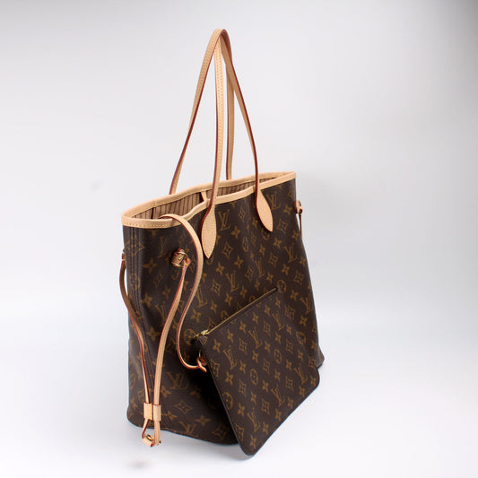 Louis Vuitton Neverfull MM W/ Wallet Monogram
