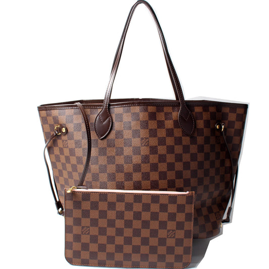 Louis Vuitton Neverfull MM W/ Wallet Damier Ebene