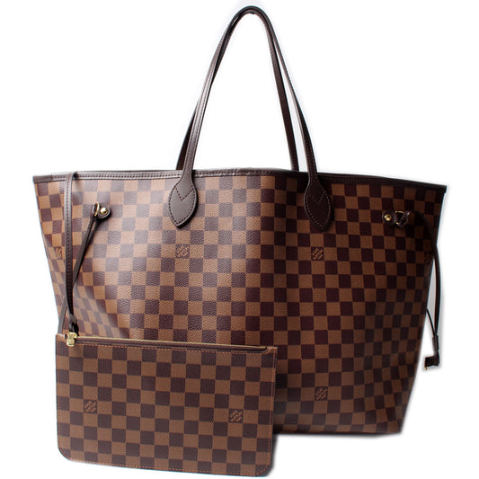 Louis Vuitton Neverfull GM W/ Wallet Damier Ebene