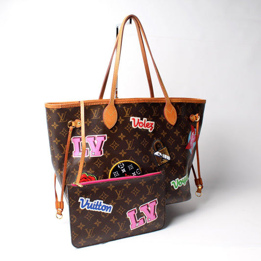 Louis Vuitton Neverfull MM Patches with Wallet