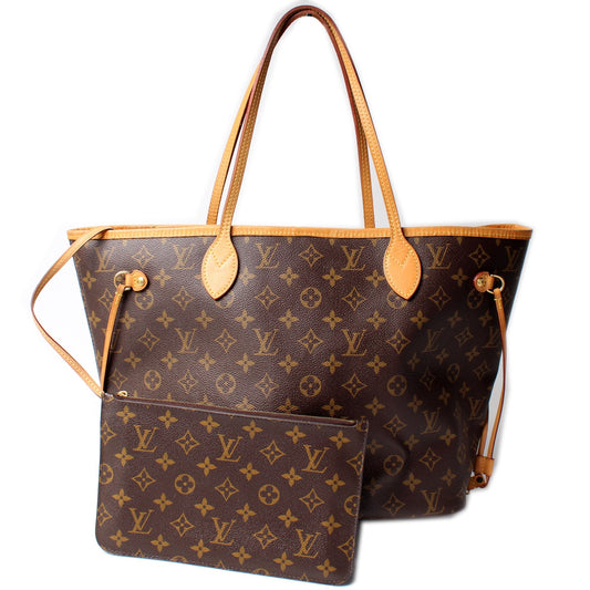 Louis Vuitton Neverfull MM W/ Wallet Monogram