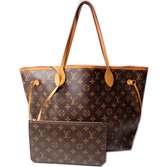 Louis Vuitton Neverfull MM W/ Wallet Monogram