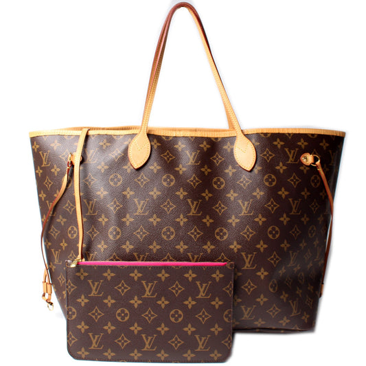Louis Vuitton Neverfull W/Wallet GM Monogram