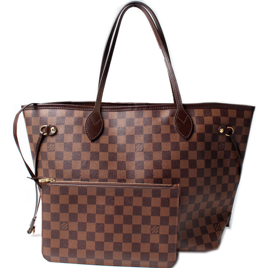 Louis Vuitton Neverfull MM W/ Wallet Damier Ebene