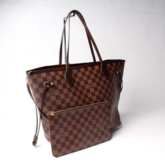 Louis Vuitton Neverfull MM W/ Wallet Damier Ebene