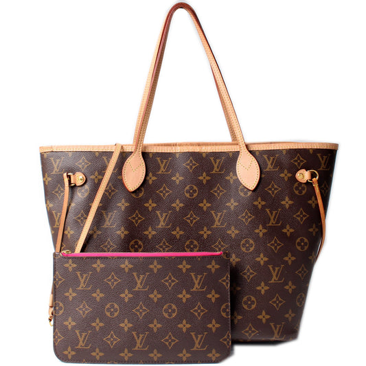 Louis Vuitton Neverfull MM W/ Wallet Monogram