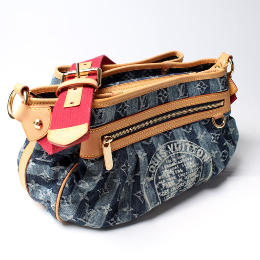 Louis Vuitton Denim Raye Porte Epaule MM