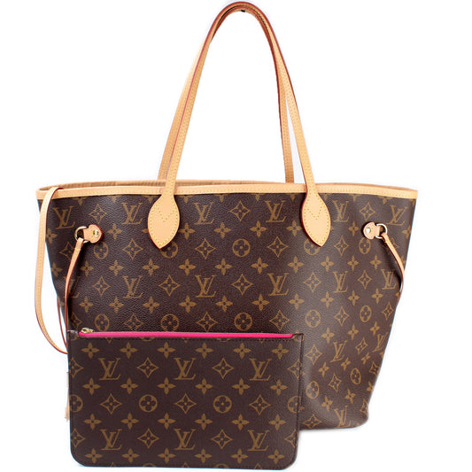 Louis Vuitton Neverfull MM W/ Wallet Monogram