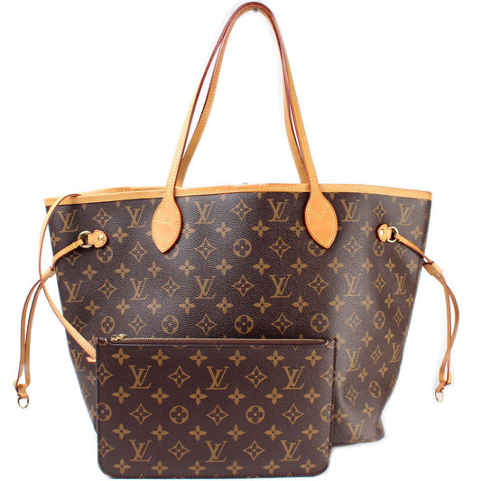 Louis Vuitton Neverfull W/Wallet MM Monogram