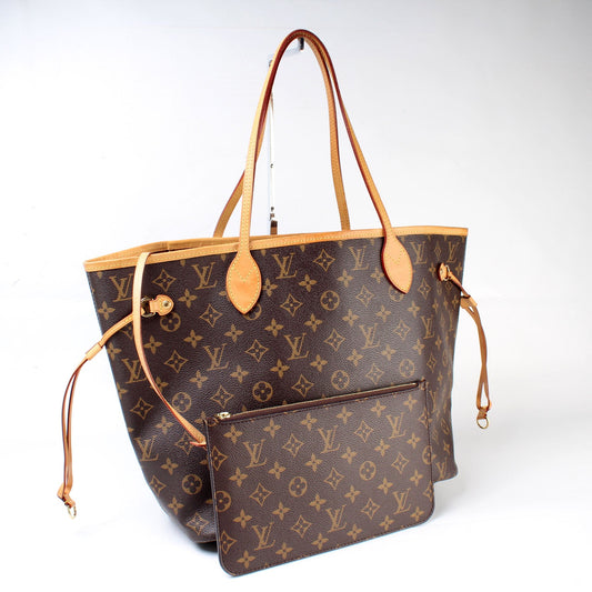 Louis Vuitton Neverfull W/Wallet MM Monogram