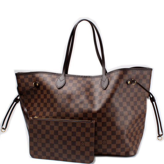 Louis Vuitton Neverfull W/ Wallet GM Damier Ebene
