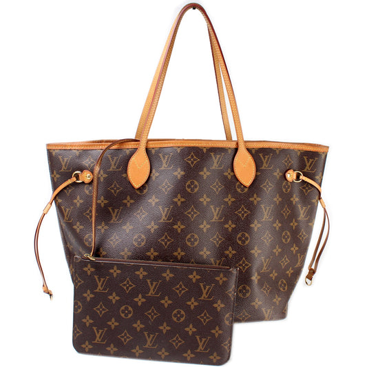 Louis Vuitton Neverfull w/Wallet MM Monogram