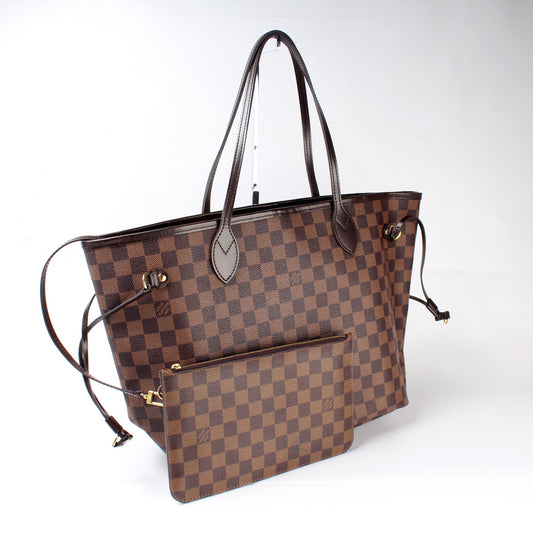 Louis Vuitton Neverfull With Wallet MM Damier Ebene