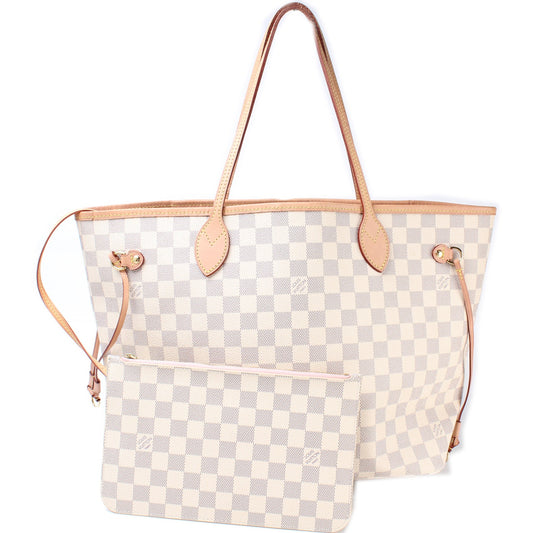 Louis Vuitton Neverfull w/Wallet MM Damier Azur