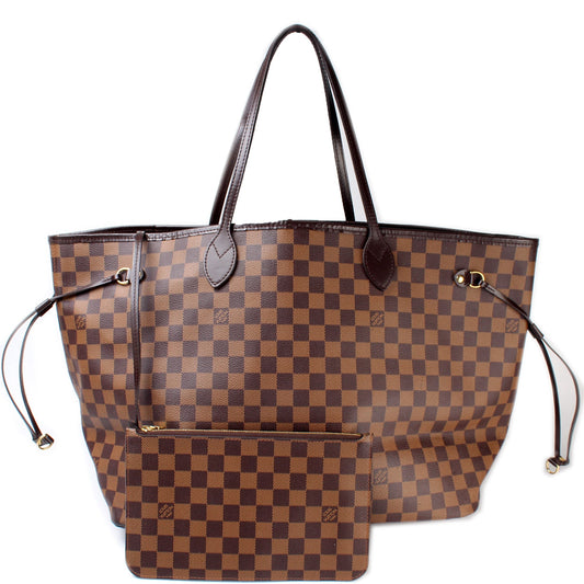 Louis Vuitton Neverfull W/ Wallet GM Damier Ebene