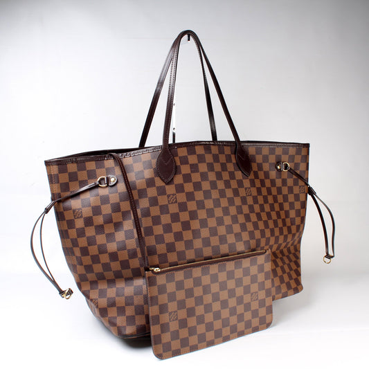 Louis Vuitton Neverfull W/ Wallet GM Damier Ebene
