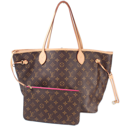 Louis Vuitton Neverfull w/Wallet MM Monogram