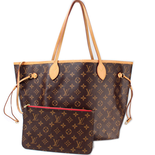 Louis Vuitton Neverfull w/Wallet MM Monogram