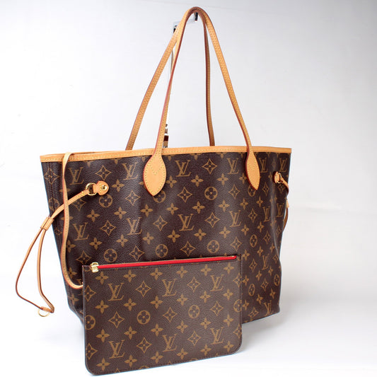 Louis Vuitton Neverfull w/Wallet MM Monogram