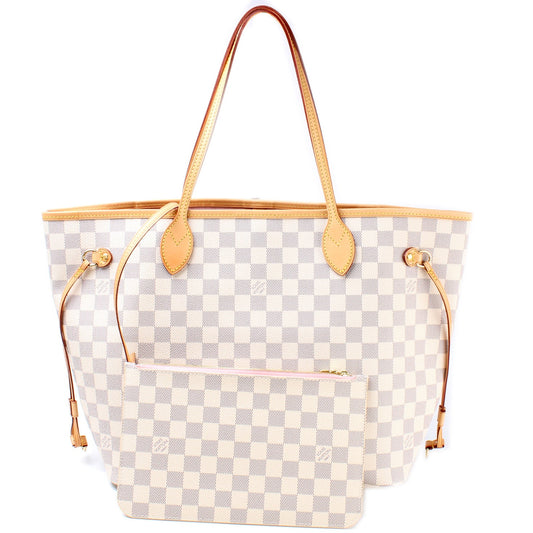 Louis Vuitton Neverfull MM W/ Wallet Damier Azur