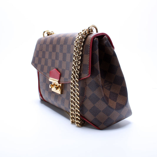 Louis Vuitton Caissa Chain Clutch Damier Ebene